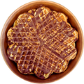 Vers gebakken wafeltjes in hartvorm met Callebaut melkchocolade